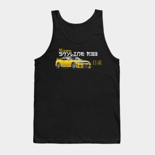 Nissan Skyline r33 GTR, JDM Car Tank Top